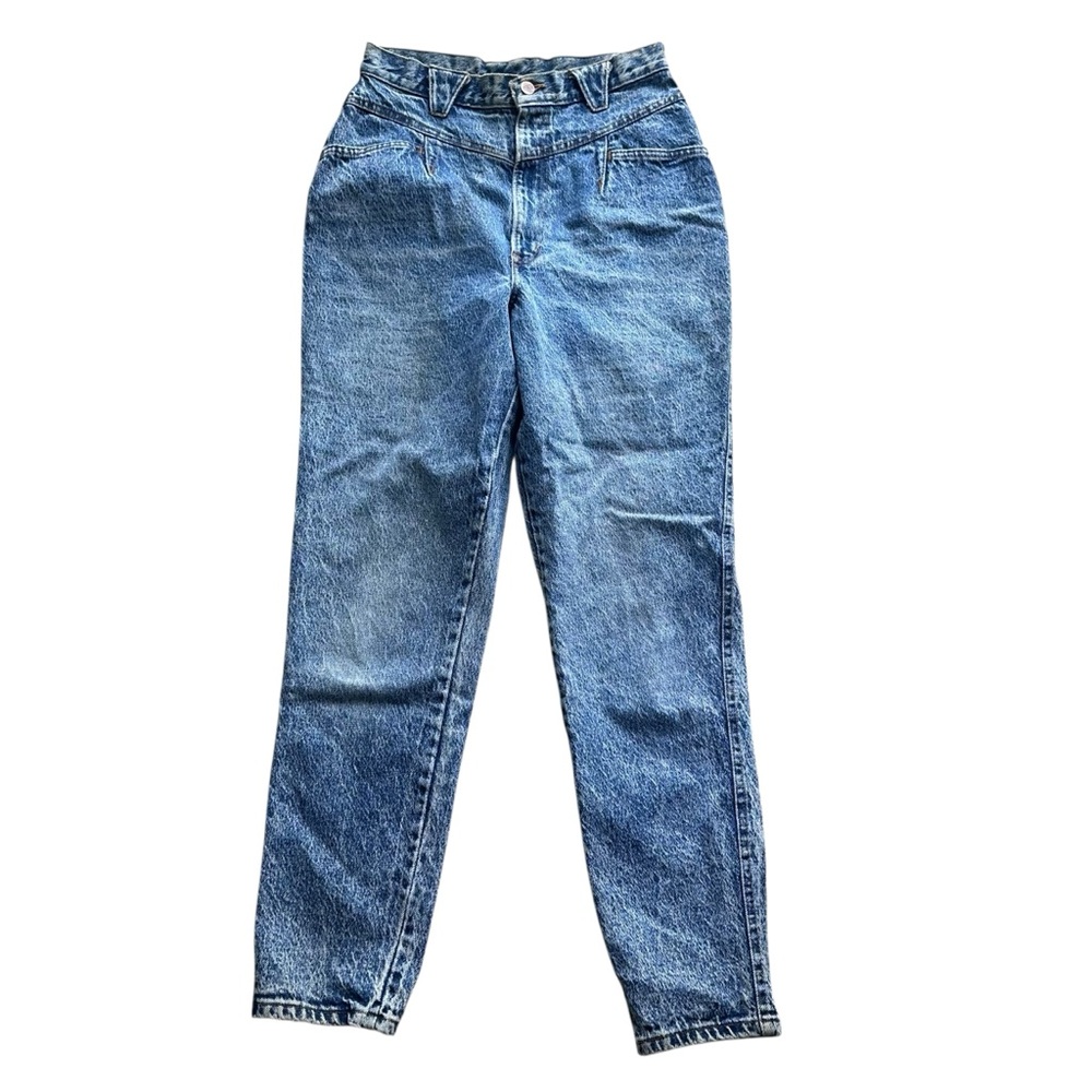 Chic Vintage High Waist Mom Jeans Women’s Size 14 Tall Blue Wash Denim USA